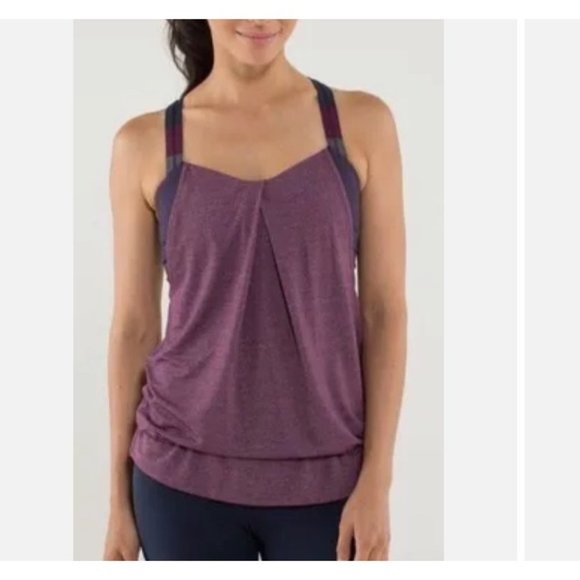 lululemon athletica Tops - Lululemon Restless tank in purple, Size 12 J71